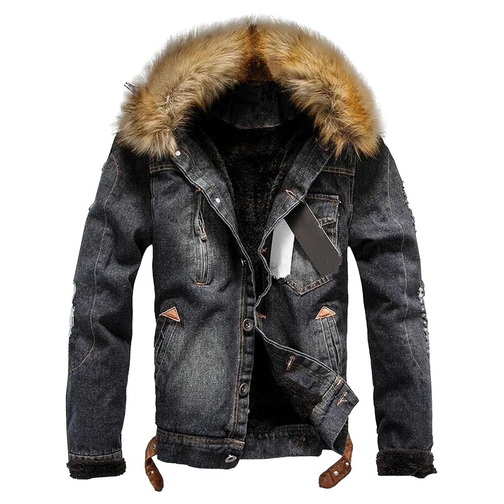 【Anyone more】[Fur Lining] Hemo Collar Fleece Mustang JK leather-jacket-with-mink-fur-